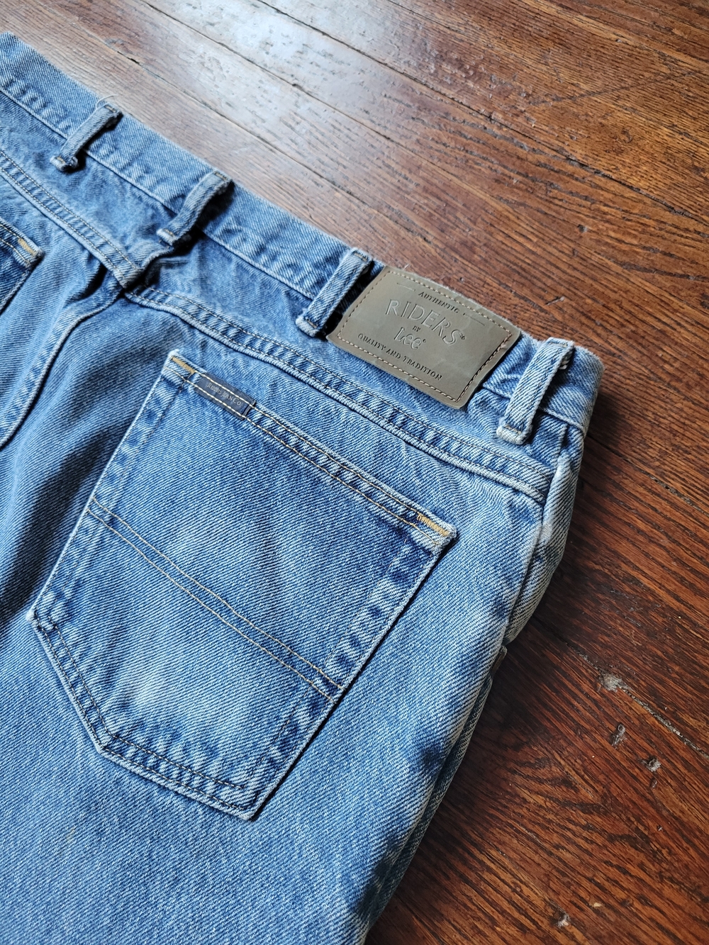 Riders by Lee Mens 38X32 Denim Jeans Regular Fit Straight Leg Heavy Duty - Picture 14 of 16